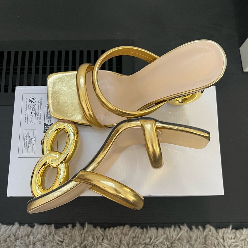 Gold Chain Heels